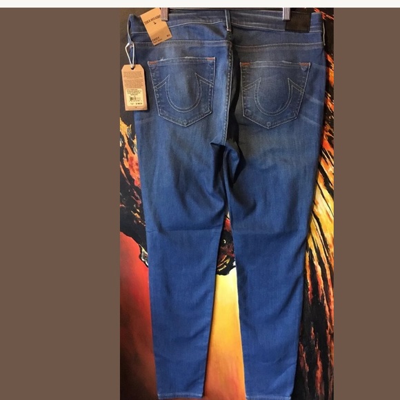 NEW TRUE RELIGION denim jean SUPER SKINNY 31 32 - Picture 5 of 8